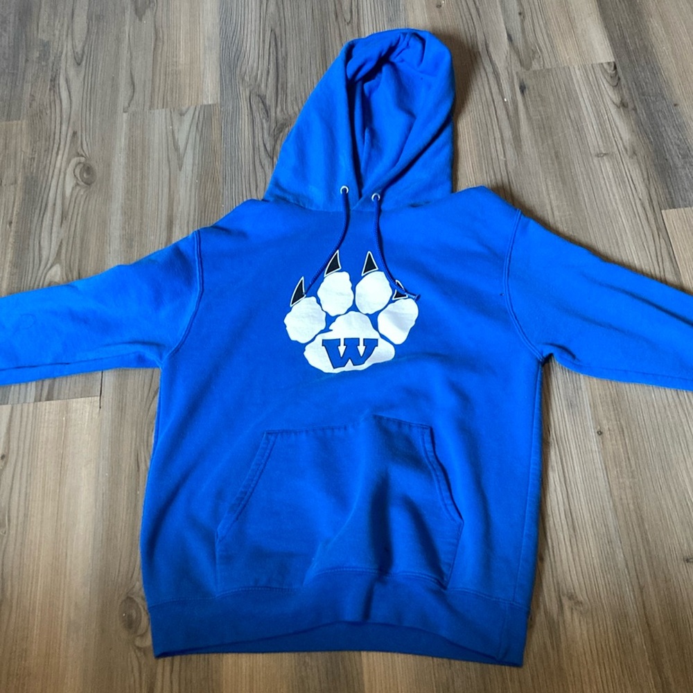 Blue Hoodie with Paw Print